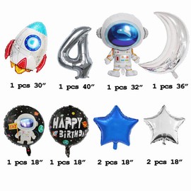 Huge, Space Balloons Set Balloons - 40 Inch | Birthday Decorations Boy | Galaxy Birthday Party Decorations | Galaxy Balloons, Outer Space Birthday Decorations (4)