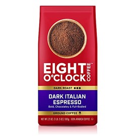 Eight O'Clock Ground Coffee, Dark Italian Espresso, 21 Ounce (Pack of 1)