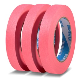 KIWIHUB Pink Painters Tape,0.7" x 60 Yards x 3 Rolls (180 Yards Total) - Medium Adhesive Masking Tape for Painting,Labeling,DIY Crafting,Decoration and School Projects | KIWIHUB