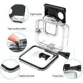 F1TP Waterproof Case for Go Pro Hero 13 12 11 10 9 Black,196Ft Protective Underwater Dive Housing Shell with Bracket and 1/4”Screw for Go Pro 13