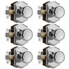 STARPY 6 Pack Pismo Doorknobs with Lock for Bath &