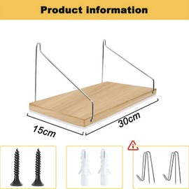 AABDTYYD 11.8" Wooden Wall Cubicle Shelf With Hooks, Cubicle Organizer Storage For Fabric Walls, Office Decor For Work, Desk Shelf With Hangers, Cubicle Accessories For Women & Men