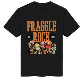 Fraggle Rock Shirt TV Series t Shirts Merch Poster t-Shirts Men Women Youth Cotton Tshirt Fashion Black Tee Shirt Medium