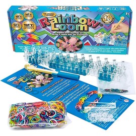 BANDAI - Rainbow Loom Original - Hobby creativo - Realizzazione di braccialetti - Telaio con 600 elastici - Licenza ufficiale brevettata - Giocattolo per bambini dai 8 anni in su - CD00001