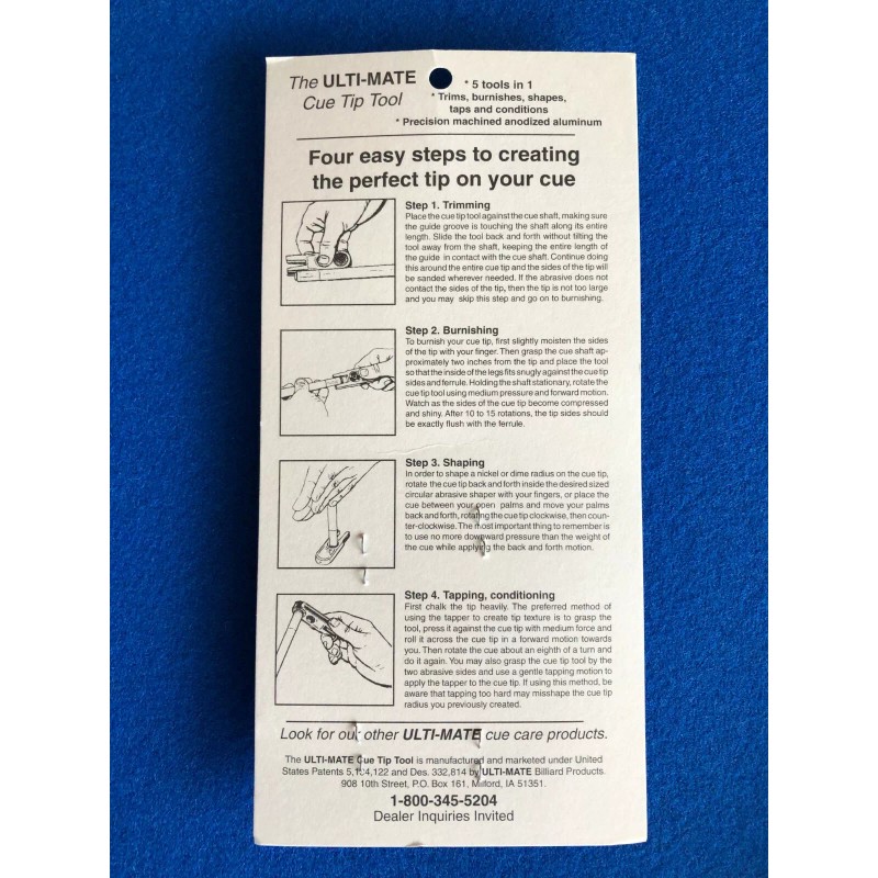 Ultimate THIS IS THE ORIGINAL… Ulti-mate Cue Tip Tool, Charcoal,