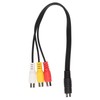 4 Pin S-Video to 3 RCA AV Female Cable for