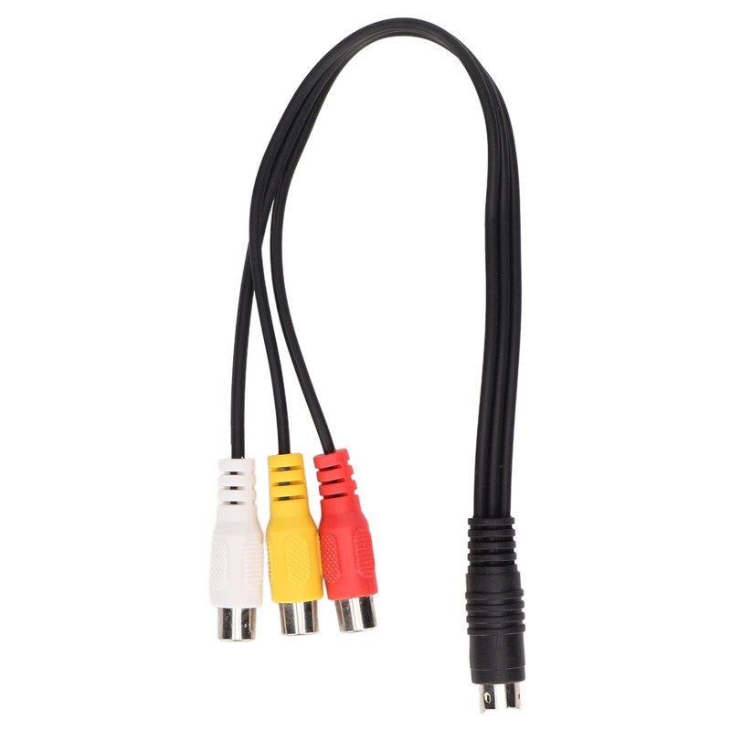 4 Pin S-Video to 3 RCA AV Female Cable for