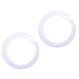 TUOREN 2 Pieces Drum Head Port Hole Cuttering Template Ring for Bass Kick Drum (White)