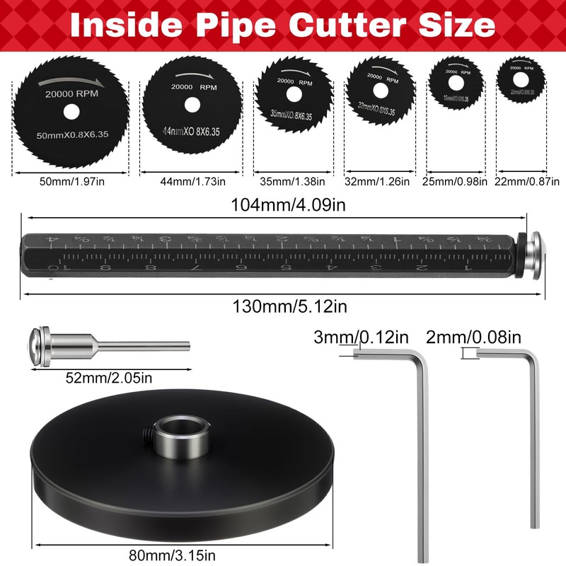 Blulu 11 Piece PVC Pipe Reamer Kit for 1/2" Drill,