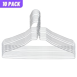 Mr. Pen- Wire Hangers, 10 Pack, Metal Hangers, Wire Hangers for Clothes, Wire Coat Hangers, Metal Clothes Hanger, Silver Hangers, Shirt Hangers, Slim Hangers, Thin Hangers, Standard Hangers