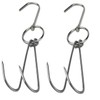 Tinsow 2pcs Stainless Steel Double Hooks 3pcs S Hooks for