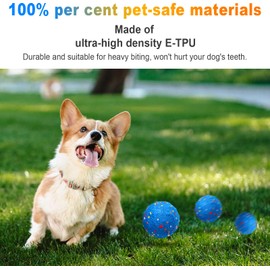 Interactive Dog Toy Ball, Automatic Moving, Bouncing Chew Toy, E-TPU Material, Suitable for Large and Medium Dogs, Relieve Boredom for Daily Training (Blue)