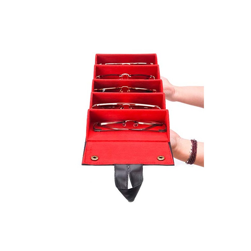 Umora Sunglasses Case Glasses Case 5 Pack Leather Travel