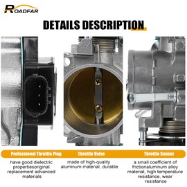Electric Throttle Body- 16400RAAA61 ROADFAR Fit for 2003-2005 for Honda for Accord | 2003-2006 for Honda for Element