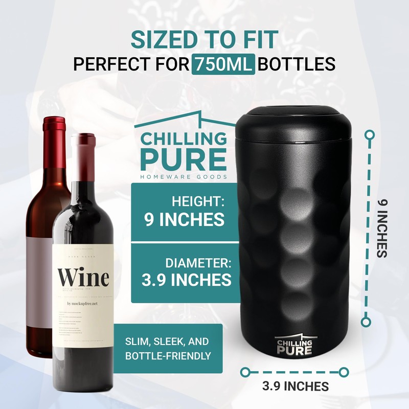 Vacuum Insulated Stainless Steel Wine & Champagne Bottle Cooler –