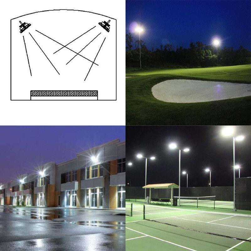 ZHMA 2 Pack 60W LED Outdoor Lighting Flood Lights,Wall Light,Work