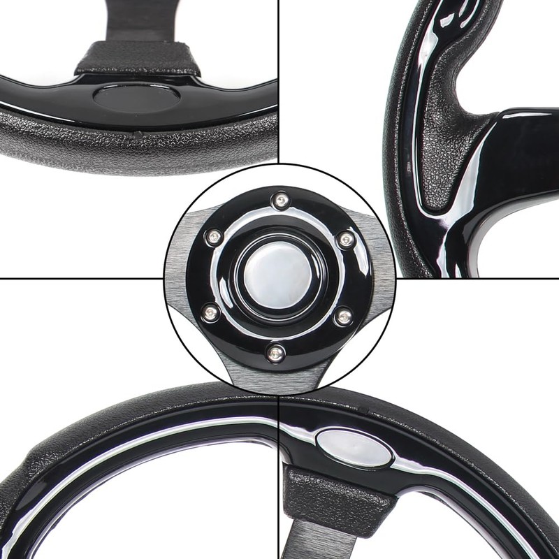 Universal EZGO Steering Wheel with Black Aluminum Frame Golf Cart