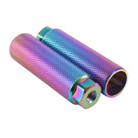 Stroagymoon 2 Pcs Aluminum Alloy Foot Stunt Peg for Bike 3/8Inch Axle Footrest-Lever Cylinder Grip Non-Slip Axle Foot Pegs