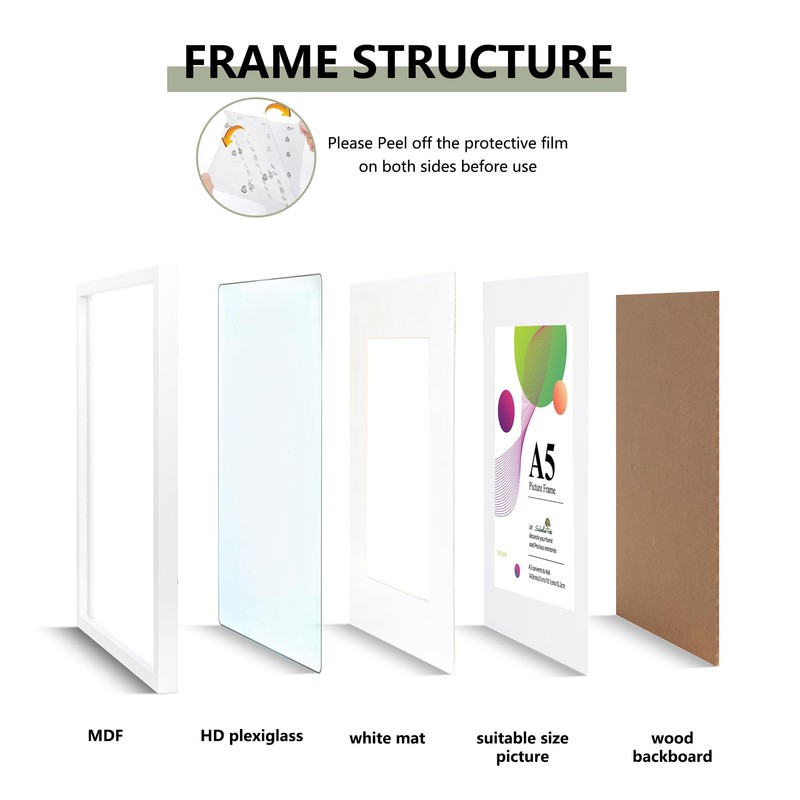 Scholar Tree A5 Frame - 1 Pack A5 White Frame,