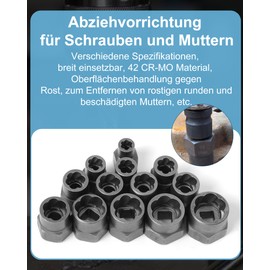 XSTARYE Screw Extractor Set with 3/8 Inch Hex Adapter Screw Extractor Set for Damaged, Rusted Screws, Nuts and Screws
