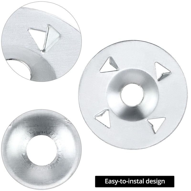 QWORK Foam Board Fasteners Washers, 300 PCS 1-1/8" Steel Washers