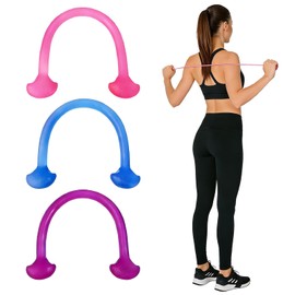 Caserry I-Shaped Resistance Band with Handles, 3 Pcs Elastic Exercise Bands for Home Workout, Yoga, Pilates, Shoulder Opening, Back & Arm Training, Portable Fitness Stretching Tool for Men and Women