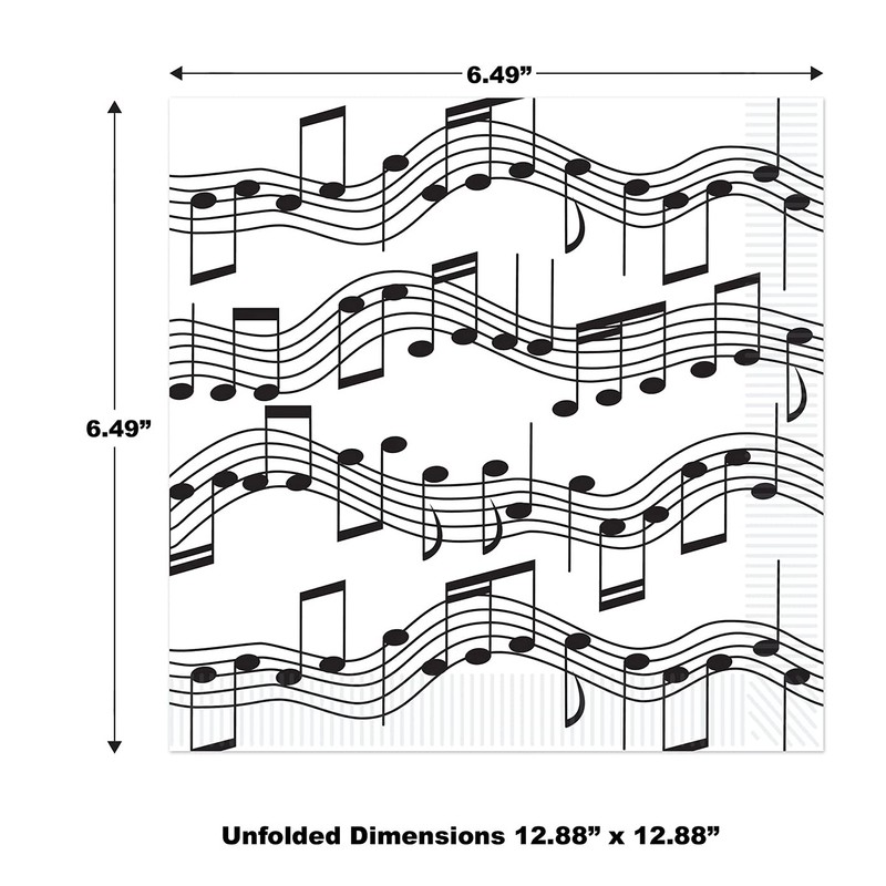 Beistle Musical Note Luncheon Napkin