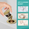AULEEND Bathroom Sink Drain with Strainer Basket and Pop-Up Drain