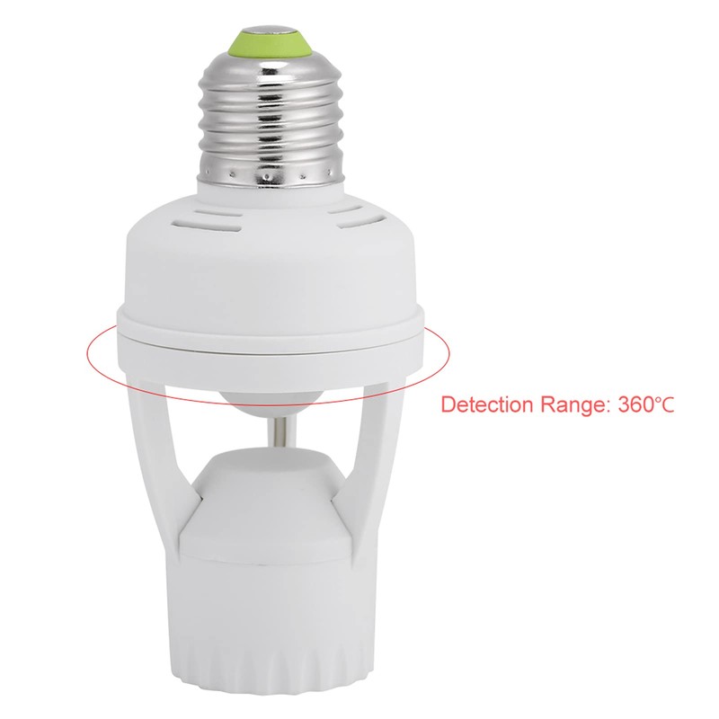 TOPINCN Motion Sensor Light Socket, E27 Motion Screw Bulb Adapter