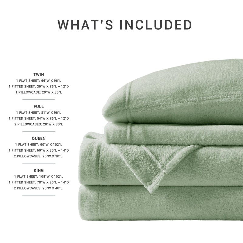 True North by Sleep Philosophy Plush Sheet Set Queen, Solid