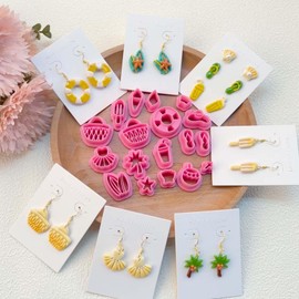 Viredelo Polymer Clay Cutters for Earrings Making - 18 Shapes for Earrings and Jewelry Making,Clay Cutters for Polymer Clay Jewelry,C-16