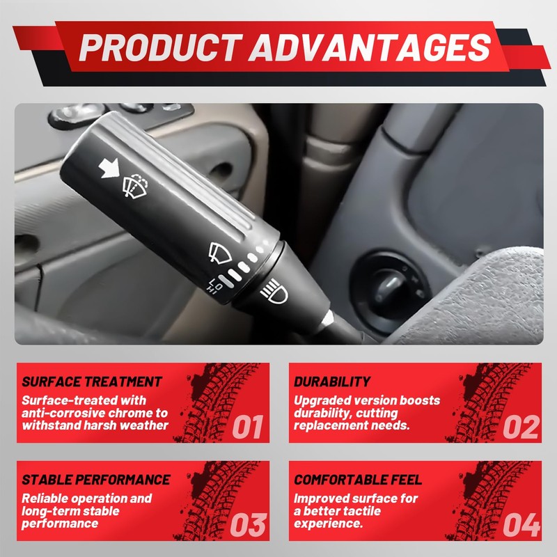 Upgraded Turn Signal Switch Windshield Wiper Switch Compatible with Freightliner