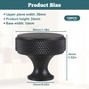 sdhiiolp 10 Pcs Cabinet Knobs Matte Black Metal Round Knurled