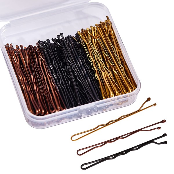 Small Bobby Pins Mini for Thin Hair, 150PCS Blonde Hair Pins for Women, Bun Pins for Thick Hair Thin hair and All Hair Types, Decorative Hair Pins with Case, 1.97 inch