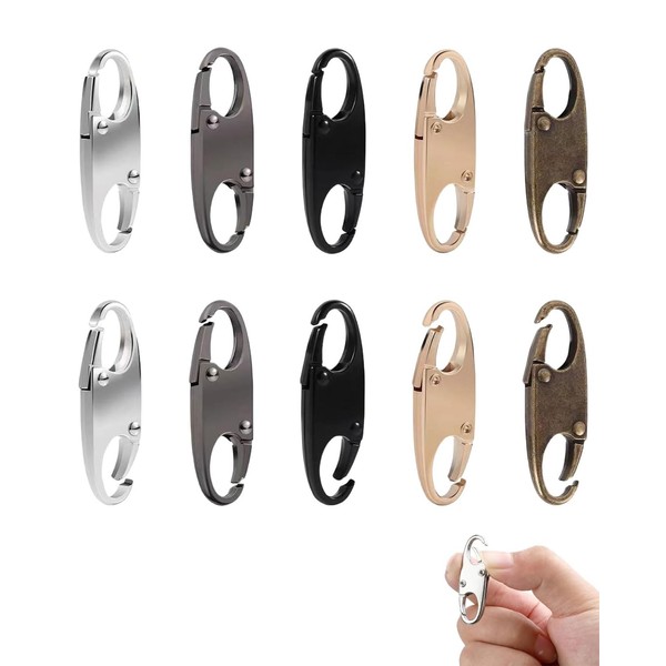 JIPUKE 10 Pcs Zipper Locks for Backpacks, Zipper Lock Clips,