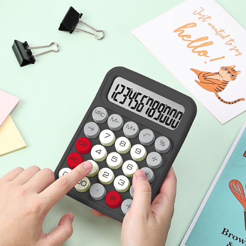 Mr. Pen- Mechanical Switch Calculator, 12 Digits Large LCD Display,