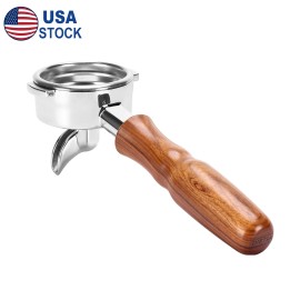 For La Marzocco 58mm Coffee Portafilter For La Marzocco Espresso Filter Single Spout Wood Handle