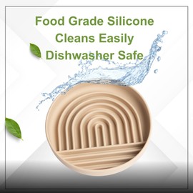 Modern Rainbow Pet Slow Feeder Bowl, Silicone Slow Feeder for Dogs & Puppies, Slow Eating, Modern Lick Mat Design, Reduces Gulping, Dishwasher Fit, for All Breed, Durable Mealtime Puzzle (Sky)