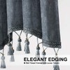 ELKCA Double-Sided Chenille Window Curtains Tier for Kitchen Grey Scalloped