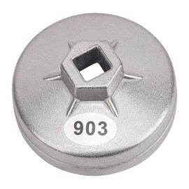 AHL 903 Cap 74mm 14 Flutes Oil Filter Wrench 1/2" Square Drive Oil Filter Removel Tools Filter Socket Wrench Spanner Hand Tool for Lionel, Hafei, Mazda, Family, Primal, Geely