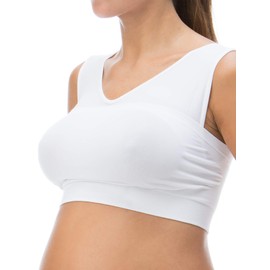 RelaxMaternity 5700 (White, XXL) Cotton support nursing bra