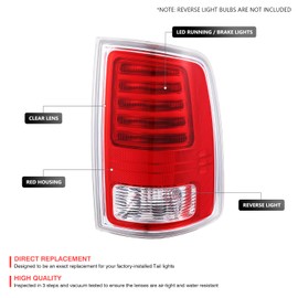 DNA MOTORING LED/Halogen Passenger Side (Right) Taillight Assembly Compatible With RAM 1500 13-18/RAM 1500 CLASSIC 19-22/RAM 2500 13-18/RAM 3500 13-18, CH2801203, OEM-TL-017-R