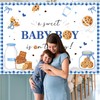Mocsicka Cookie Baby Shower Backdrop A Sweet Baby Boy is