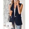 KateModa Womens Sleeveless Blazer Vest Open Front Lightweight Casual Blazer