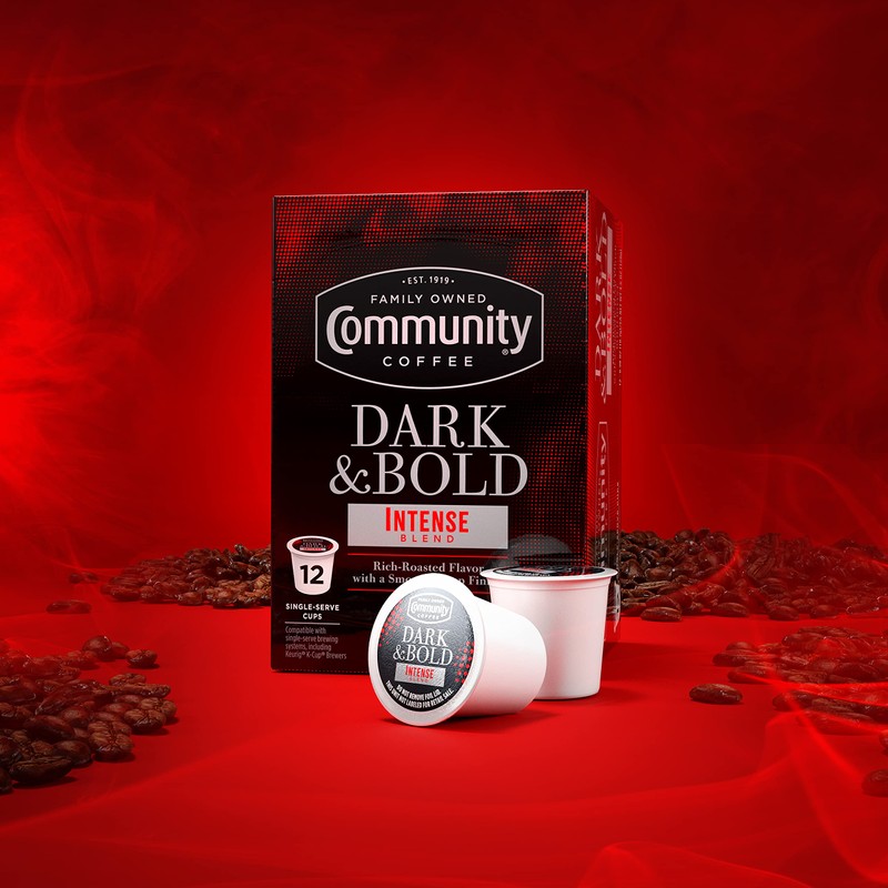 Community Coffee Dark & Bold Intense Blend 72 Count Coffee