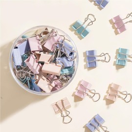 Mo Landi Paper Binder Clips for Office, Home and School Supplies, 1.6 inch, 24 Pcs