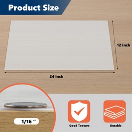 WochiTV Translucent Silicone Rubber Sheet, 12" Wide x 1/16" Thick x 24" Long Heat Resistant Rubber Mat for DIY Gaskets Material, Pads, Sealing, Cushion, Microwave Oven Protection