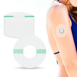 YOUSHARES Sensor Patches for Freestyle Libre 1 & 2 Plasters 40 Packs-Waterproof Freestyle Libre 1 & 2 Sensor Covers Continuous Glucose Monitor Patch(Transparent)