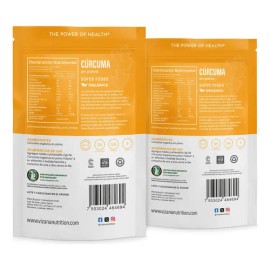Cúrcuma Orgánica En Polvo 200g(2bolsas 100g)vizananutrition