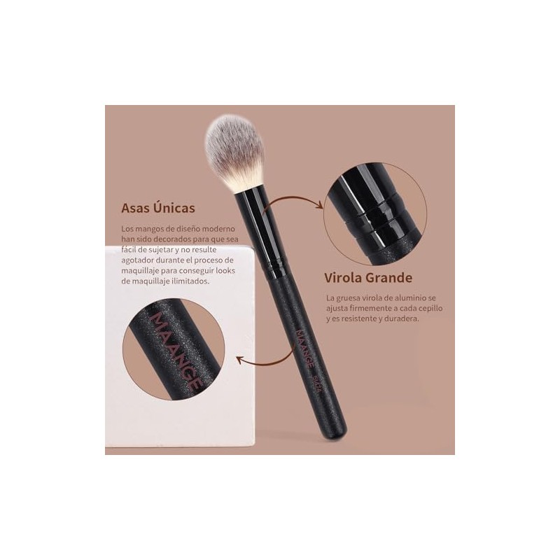 MAANGE 12Pcs Set de Brochas Maquillaje, 5 Brochas para Maquillaje